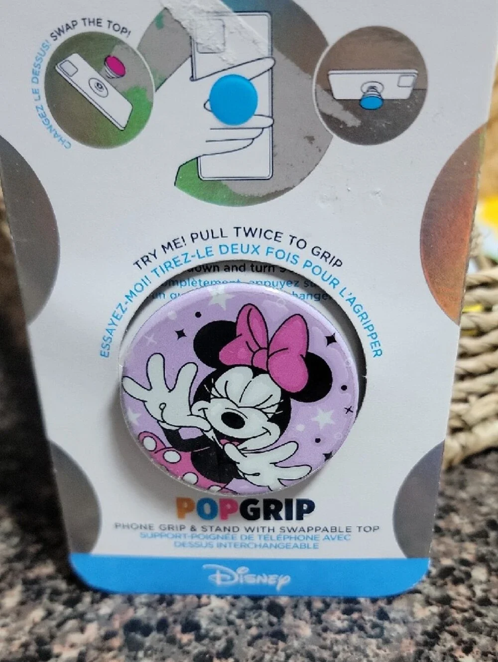 Disney Minnie Mouse Phone Grip in Pink and Purple